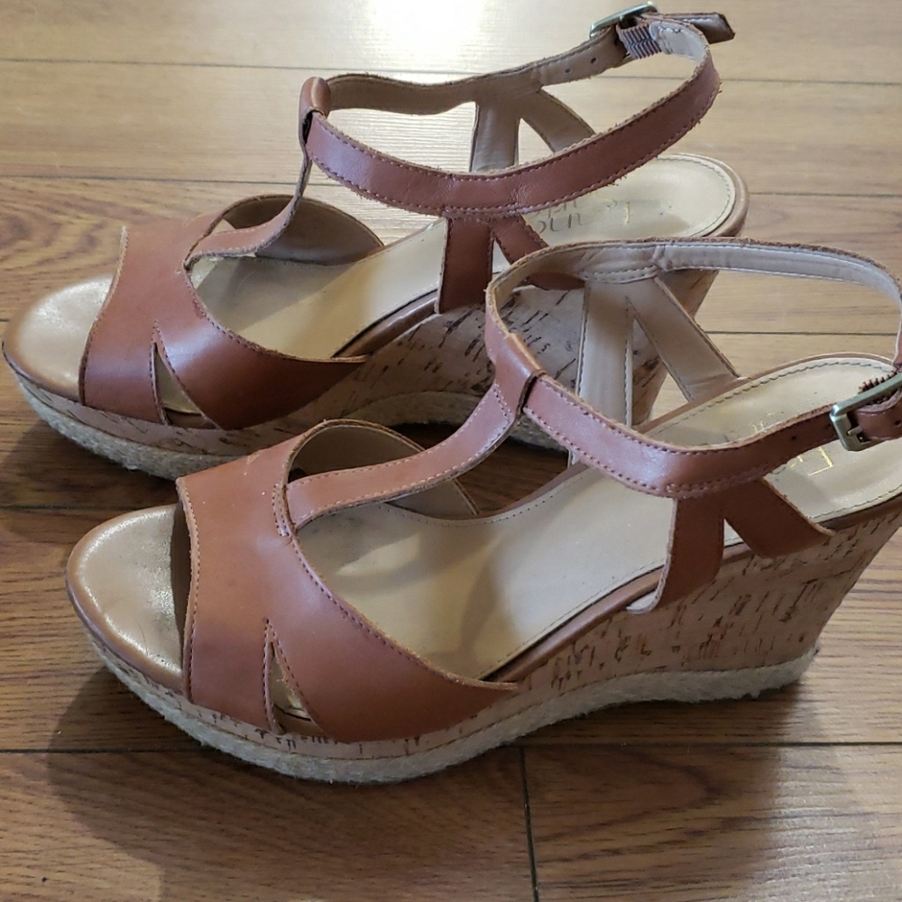 Franco Sarto Cork Wedge Sandals